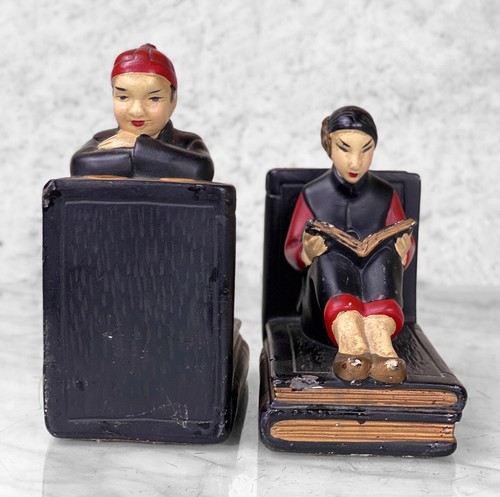 Mid-Century Hollywood Regency Oriental Figural Bookends - A Pair - Picture 5 of 10