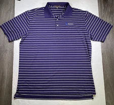 Peter Millar Summer Comfort Polo Shirt Mens XL Purple Company Logo Silgan