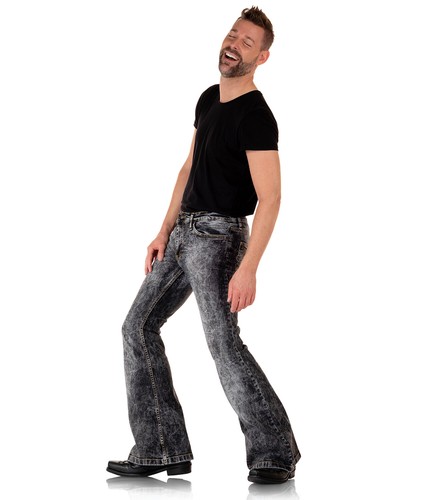 Jeans uomo Comycom pantaloni a zampa "STAR BLACK J." - Foto 6 di 9