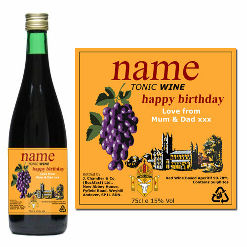 Personalised Buckfast Tonic Wine Bottle Label Novelty Mother's Day Mothers - Picture 4 of 5