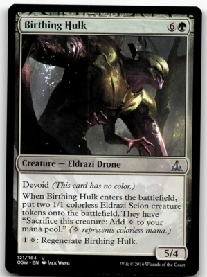 Birthing Hulk 2x FOIL OGW MTG Oath of the Gatewatch Uncommon MINT green Birthing Hulk 2x FOIL OGW MTG Oath of the Gatewatch Uncommon MINT green