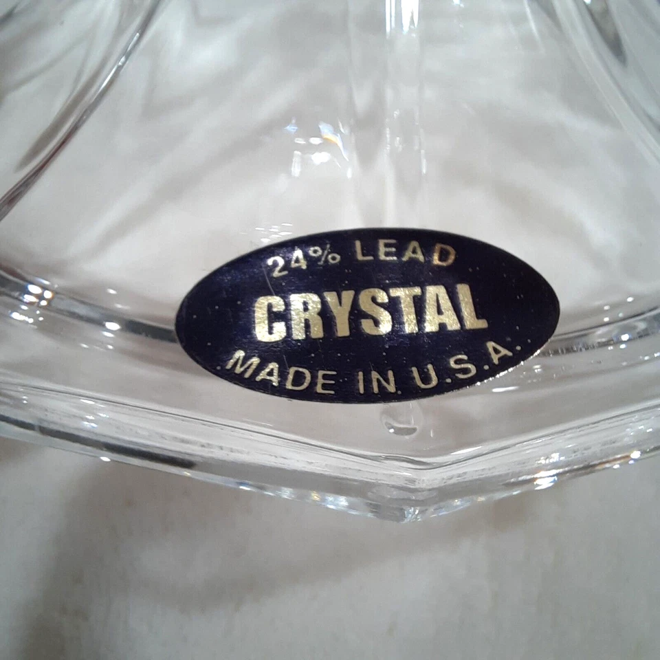 De Colección St. George Cristal Pesado 2 piezas Huracán Cónico Candelabro Centro de Mesa 12"T Foto 2 de 4