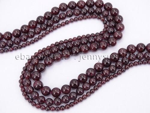 Natural Dark Red Garnet Gemstone Round Beads 15'' 2mm 3mm 4mm 6mm 8mm 10mm 12mm - Picture 3 of 18