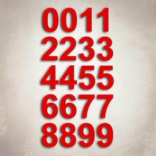Red Vinyl Custom Number Decal Sheet Mailbox Address Street Sticker Kit
