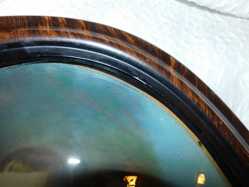 Antique Convex Bubble Glass WWI Army Soldier Framed Oval Frame - Picture 3 of 9