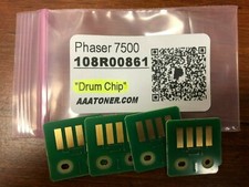 4 x 108R00861 DRUM Chip for Xerox Phaser 7500, 7500N, 7500DN, 7500DT Refill