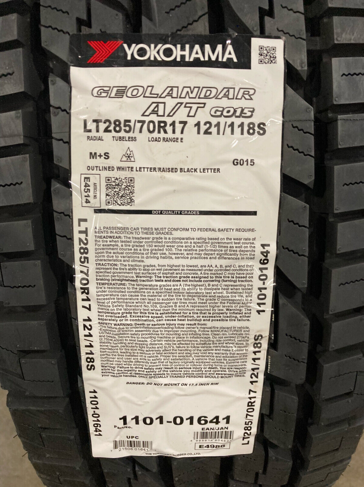 大人気新品 285/70R17 121/118S ヨコハマ ジオランダー G015 サマータイヤ SUV 4WD ホワイトレター ラバラバ 通販  PayPayモール