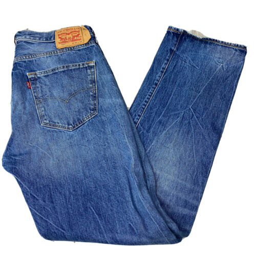 Levi's Herren Original 501 0193 Stonewash Button Fly Straight Denim Jeans Gr. 36x34 - Bild 3 von 10