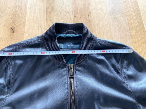 Original DSQUARED2 Lederjacke (Bomberjacke) Gr. 50 dunkelbraun - Bild 12 von 13