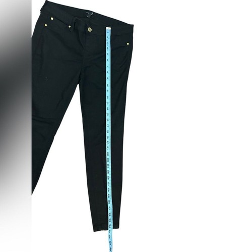 Celebrity Pink Black Gold Zippered Ankle Skinny Jean Stretch Moto Womens 11/30 - Picture 13 of 13