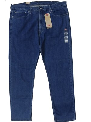 LEVIS 502 Herren Jeans Regular Taper Fit genietet dunkelblau Stretch Denim Geschenk