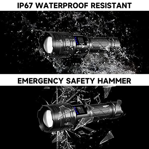 Rechargeable Flashlights High Lumens, 990000LM Powerful Tactical Flashlights, - Picture 7 of 7
