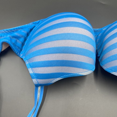 30 F UK PRIMA DONNA Twist 0241471 Blue Stripes Lace Full Cup Underwire Bra - Picture 7 of 12