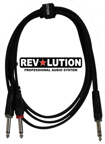 REV 6ft “DY” audio “Y” Type, connection cable: 1/4’’ Stereo to 2x1/4’’ Mono Pl - Picture 3 of 4