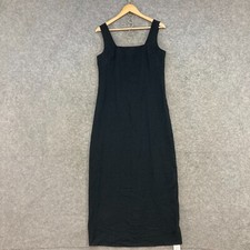 NEW Cupshe Dress Womens M Medium Black Shift Midi Sleeveless Summer 6111