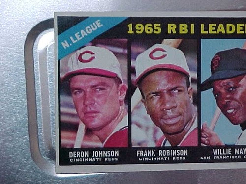 1966 Topps #219 Willie Mays/Frank Robinson/Deron Johnson NL RBI Leaders EX+ Wow! - Picture 3 of 9