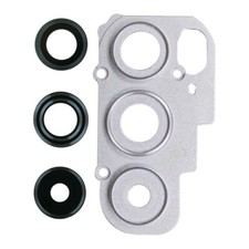 Glass Camera Lens with Bracket Back for Motorola Edge X30 White Replacement