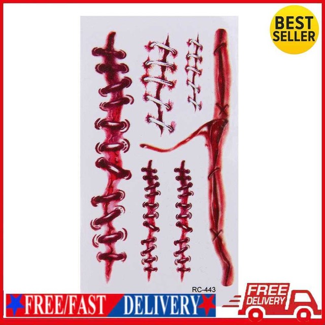 Disposable Body Art Decals Halloween Waterproof Fake Tattoo Stickers (2) Disposable Body Art Decals Halloween Waterproof Fake Tattoo Stickers (2)
