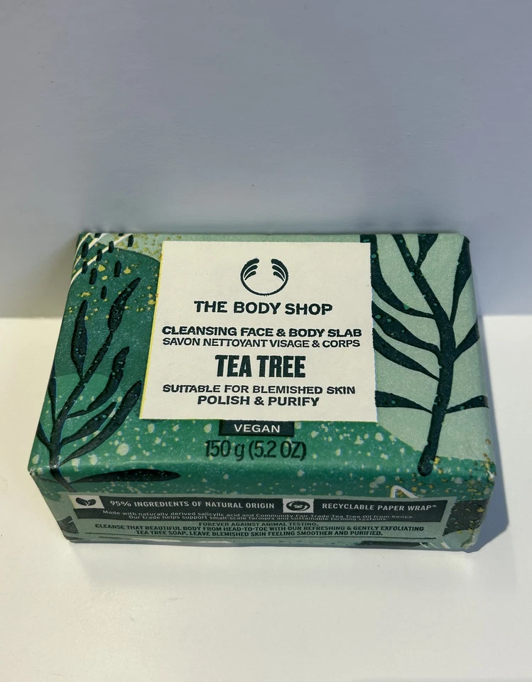 The Body Shop Tea Tree Cleansing Slab 150g for Blemished Skin - Image 2 of 4