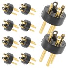 10 Pcs Xlr Accessories Microphone Cable Adapter Three-core Connector
