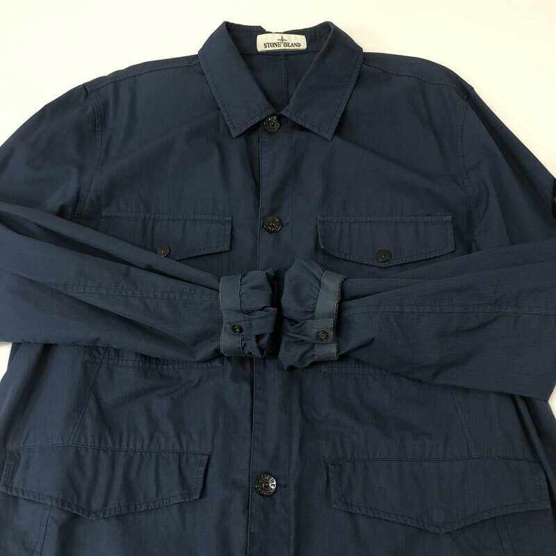Stone Island Men's Ripstop Button Overshirt 701512707 Used C