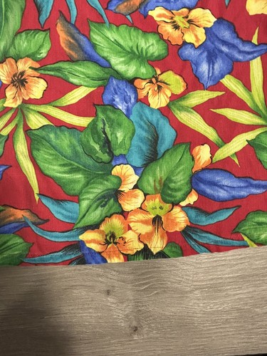 Vintage 80s Edwards Shirt Men’s L Red Floral Hawaiian 80s Aloha Hawaii Tropical - Picture 10 of 12
