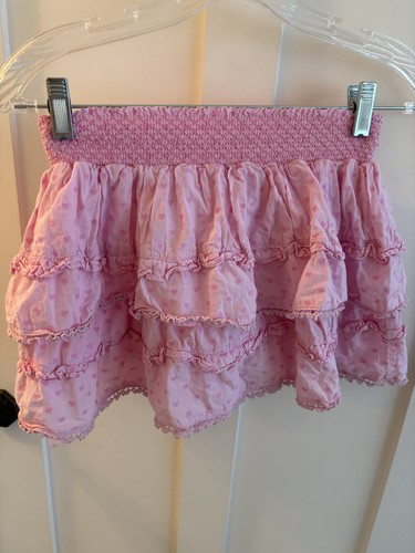 Love Shack Fancy x American Girl Girls Heart Print Ruffled Skirt Pink M 10/12 - Picture 3 of 5
