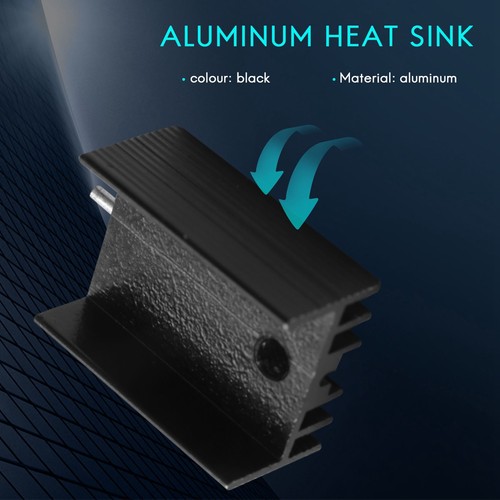 10 Stueck 21x15x11mm Schwarz Aluminium Kuehlkoerper fuer TO-220 MOSFET-Tran2086 - Afbeelding 3 van 9