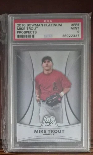 2010 Bowman Platinum Mike Trout RC (#PP5) - PSA MINT 9