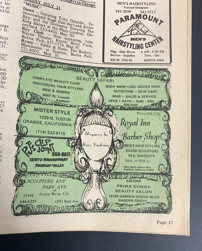 Vintage Orange County Happenings July 1972 Issue. Full of Great Advertising. - Picture 14 of 16