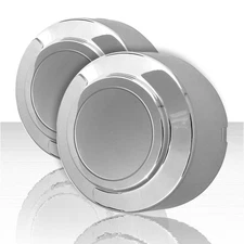 Set of 2 Rear Chrome ABS Center Caps for 1994-1998 Ford F-250/350