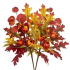 2PCS Fall Mixed Leaves Stems, 19in Autumn Foliage Picks and Spray with