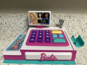 Barbie Toy Cash Register Pink Pretend Play Shop Equipment