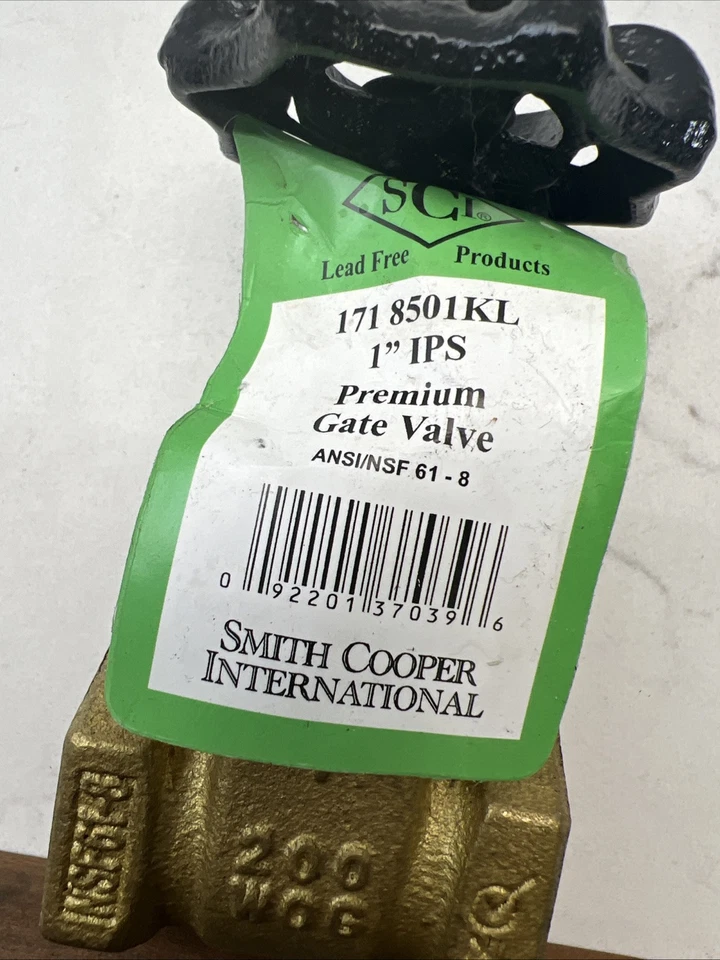 8501L Series Brass Gate Valve, Non-Rising Stem, Inline, 1" NPT Female - Image 2 of 3