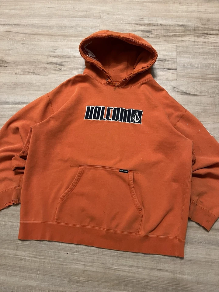 Vintage 90s Y2K Distressed Volcom Stone Pullover Hoodie Sweatshirt Mens XL - Image 4 of 4