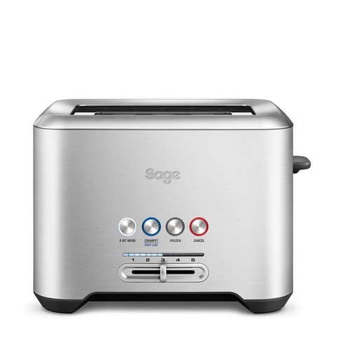 Sage The 'A Bit More' Toaster 2 Slice BTA720 1000W Brushed Stainless Steel, - Picture 1 of 6