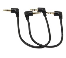 3.5mm Stereo Audio Cable, 2-Pack Gold Plated 90 Degree Right  Left Angled ...