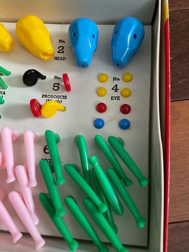 1949 Vintage The Game of Cootie Original Box Complete - Variety of Colors - Picture 3 of 8