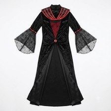 Countess Vamipretta Vampire Costume Dress Black Red Adult Womens Large
