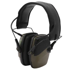 Green Walker Electronic Earmuffs Noise Cancellation Folding Hearing Protect