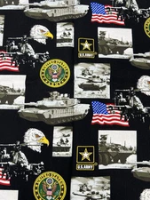 United States Military Army Cotton Fabric Eagle 3/4 Yard 44" Wide Quilting Sykel