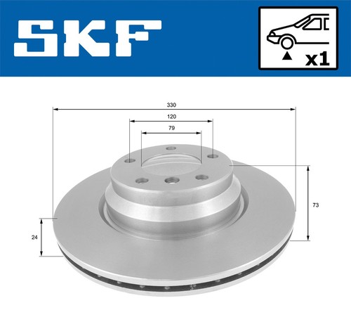 2x BRAKE DISC VKBD 80124 V1 FOR BMW 3/E91/E90/Convertible/E92 X1/E84 N53B30 3.0L - Picture 3 of 8