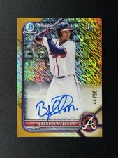2024 Bowman Chrome Draft Gold Shimmer Brandol  Mezquita 1st ROOKIE AUTO /50