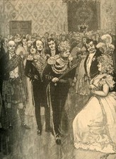 King George IV holding a levee in Holyrood Palace Edinburgh 1822 Old Photo