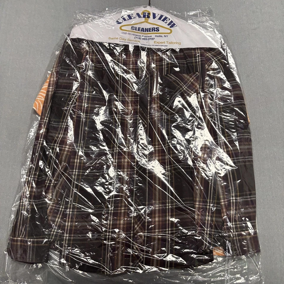 Element Mens XL Brown Burgundy Plaid Long Sleeve — Button Down Shirt Skate … - Image 3 of 4