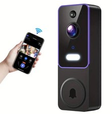 Smart Wireless Video Doorbell with AI Human Detection, 1080P HD Night Vision
