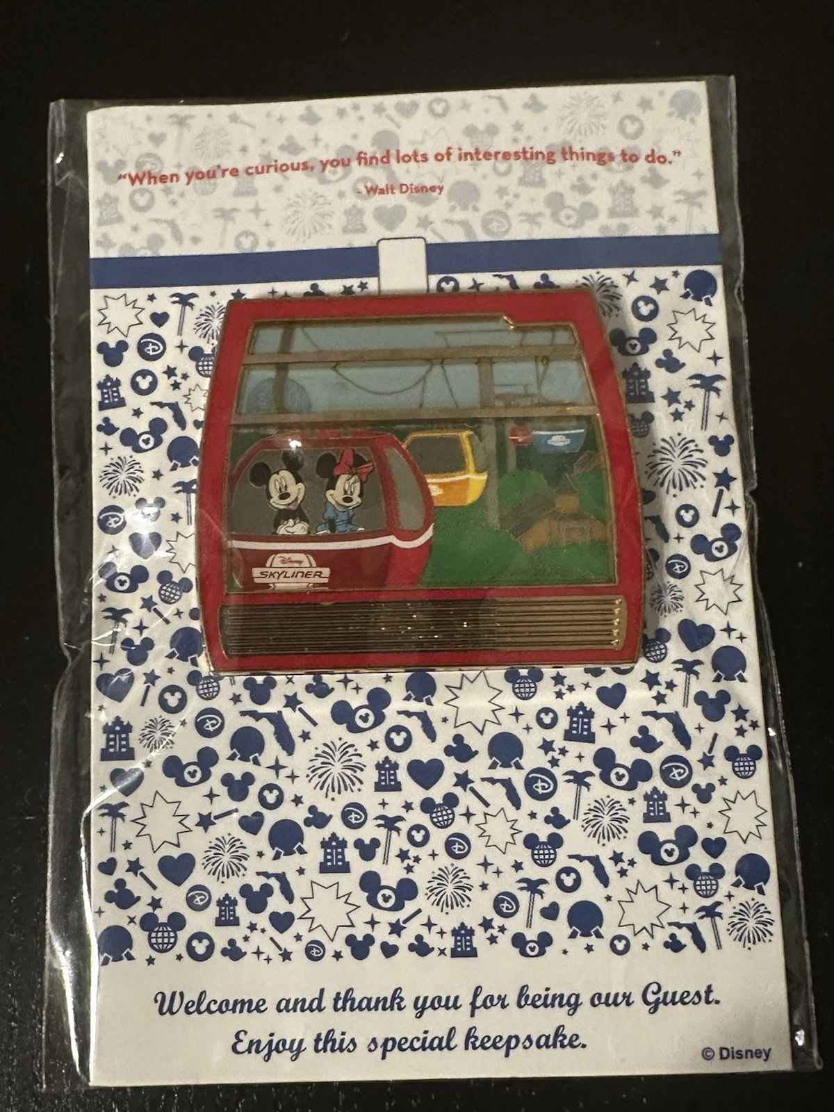 Disney Mickey & Minnie Mouse Skyliner Gondola Guest Pin New Retired Guest Pin