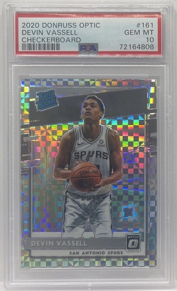 Devin Vassell 2020-21 Panini Donruss Optic #161 Checkerboard Rookie RC PSA 10 SP