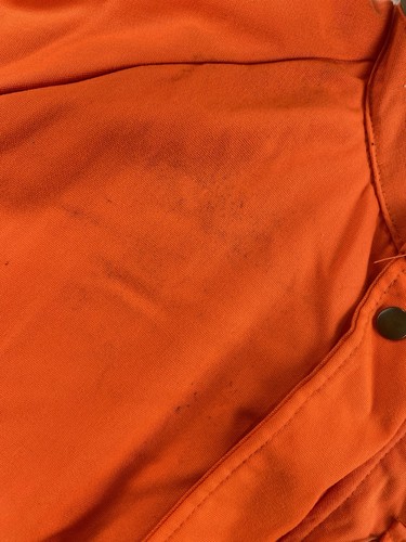 Gamehide Vintage Mens Jacket Safety Orange Blaze Hunting Down Liner Distressed - Picture 12 of 17