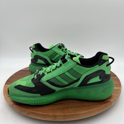 ワズ Size 7.5 Adidas Mens ZX 5K Boost 'Screaming Green' Running